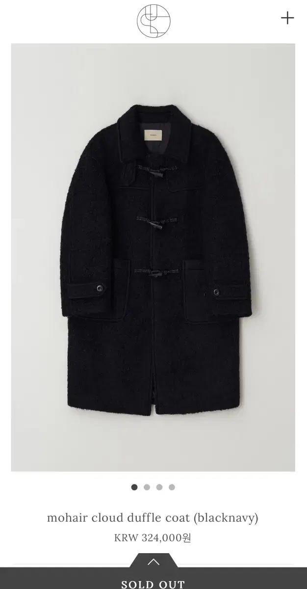 윤슬샵 mohair cloud duffle coat (blacknavy)